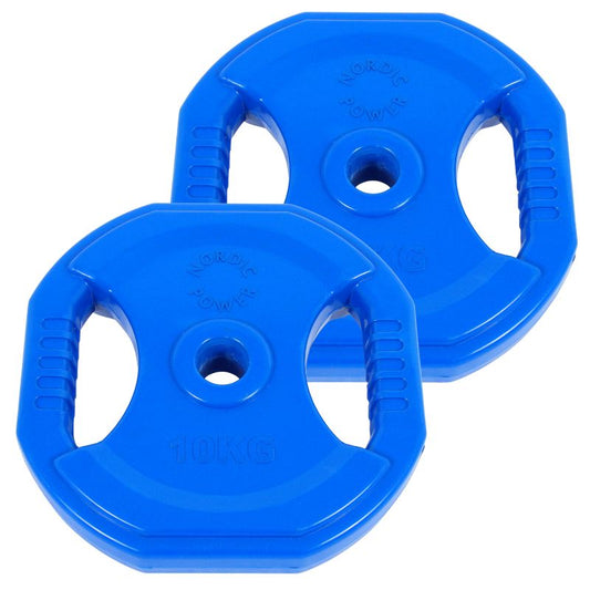 Bodypump Viktskiva 10 kg. Blå, PRO - NORDIC POWER - 1 styck - Ø30 mm.