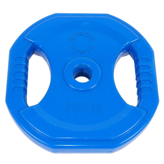 Bodypump Viktskiva 10 kg. Blå, PRO - NORDIC POWER - 1 styck - Ø30 mm.