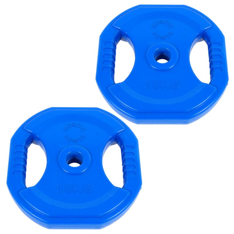 2 st. Bodypump viktskivor 10 kg. Blå, PRO, Ø30 mm - NORDIC POWER