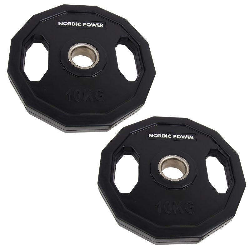 Viktskiva 10 kg. PRO, 12 hörn - NORDIC POWER - 1 styck - Ø50 mm.