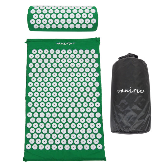 Akupressurmatta, Spikmatta, Nagelmatta och Kudde Grön - ANIMA