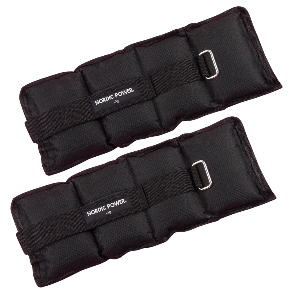 Fotledsvikter 2 kg. Set, svarta Oxford, 2 st - NORDIC POWER