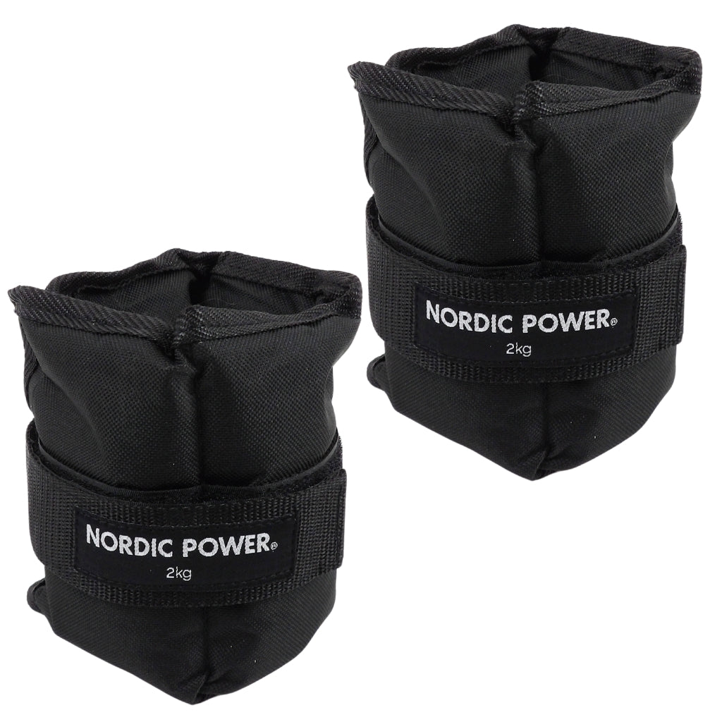 Fotledsvikter 2 kg. Set, svarta Oxford, 2 st - NORDIC POWER