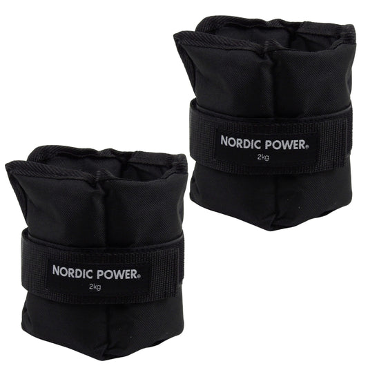 Fotledsvikter 2 kg. Set, svarta Oxford, 2 st - NORDIC POWER