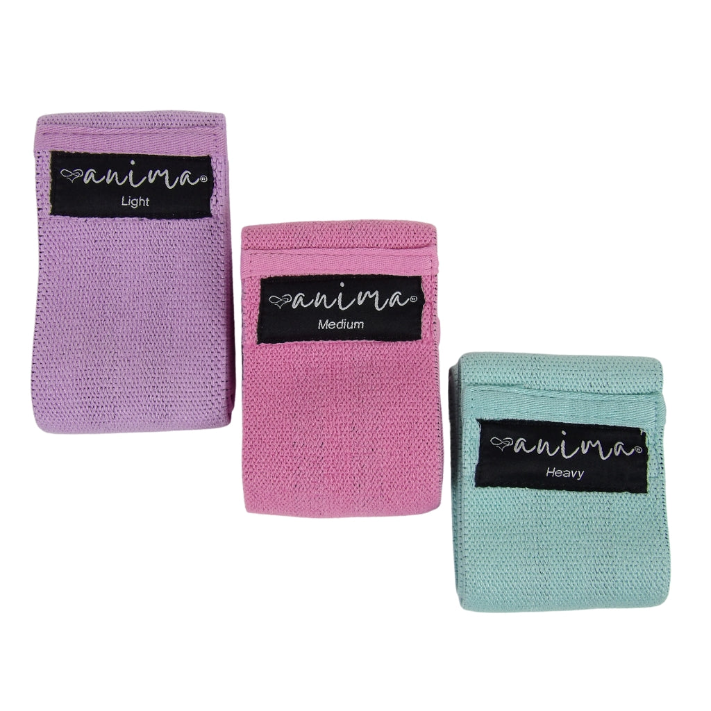 RUMPBAND 3-PACK, LILA, ROSA, TURKOS - ANIMA