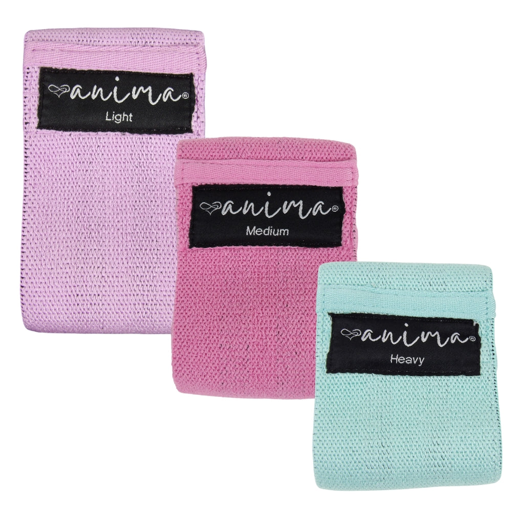 RUMPBAND 3-PACK, LILA, ROSA, TURKOS - ANIMA