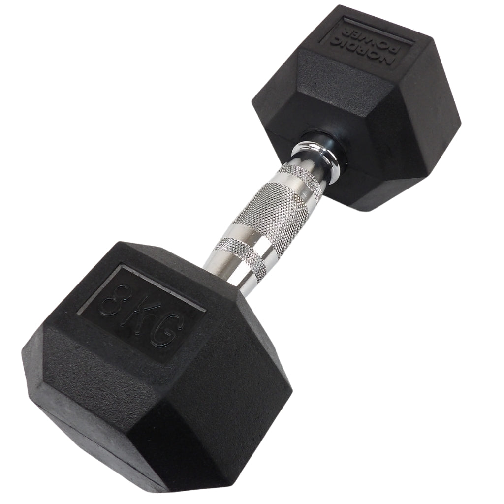 2 x 8 kg sexkantshantlar - NORDIC POWER
