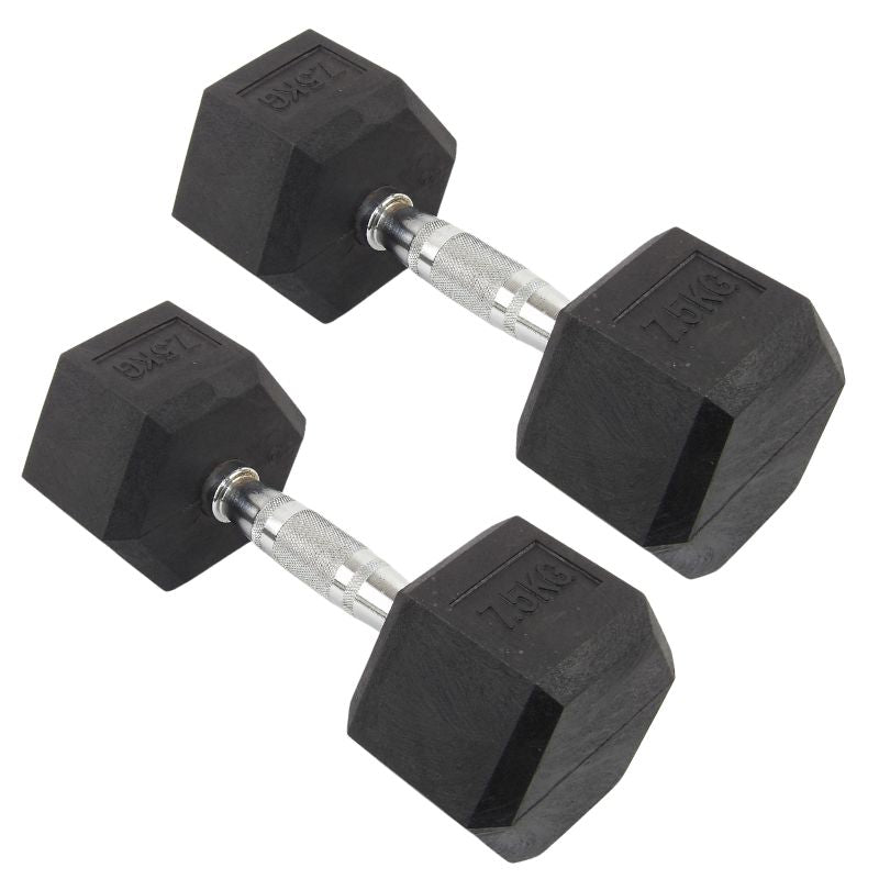 2 x 7 kg sexkantshantlar - NORDIC POWER