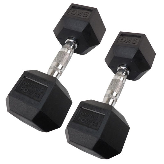 2 x 9 kg. Hexagonhantlar - NORDIC POWER