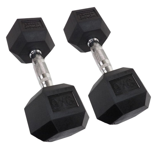 Hexagonhantel 9 kg - NORDIC POWER