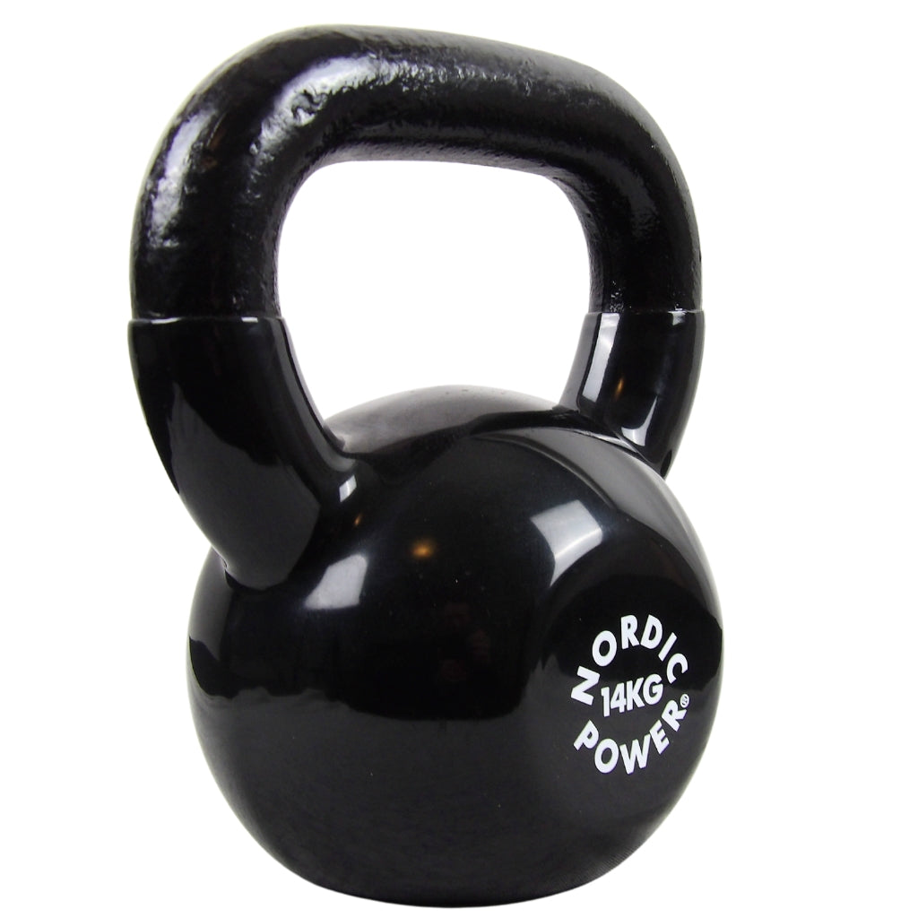 Kettlebell 14 kg. Gjutjärn och vinyl - NORDIC POWER