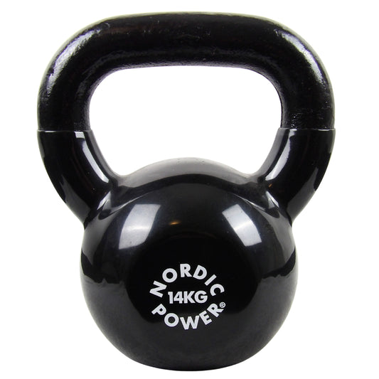Kettlebell 18 kg. Gjutjärn och vinyl - NORDIC POWER - DEMO