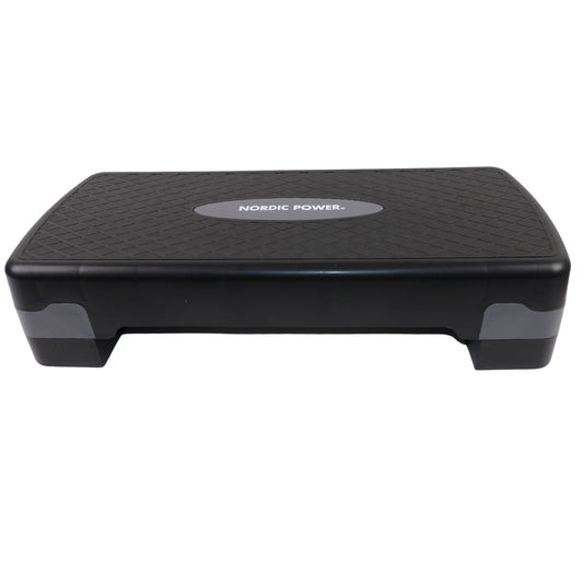 Stegbänk justerbar 68 cm, svart och grå - NORDIC POWER