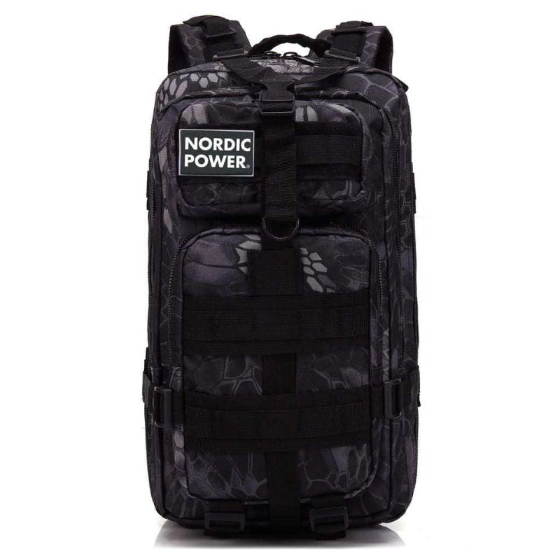 Taktisk gymryggsäck 25 liter, Python svart - NORDIC POWER