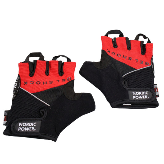 Träningshandskar Svarta / Röda Liten - NORDIC POWER