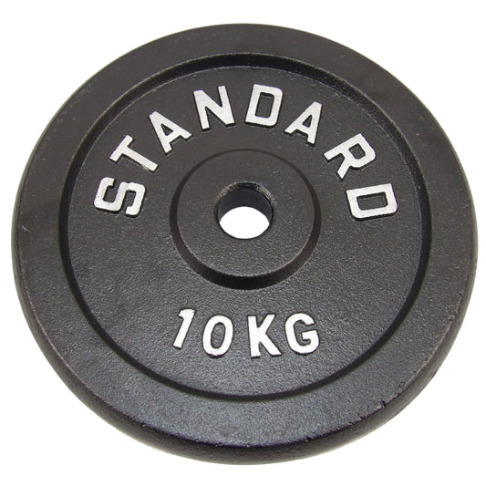 Viktskiva 10 kg, Svart metall, Ø30 mm - NORDIC POWER