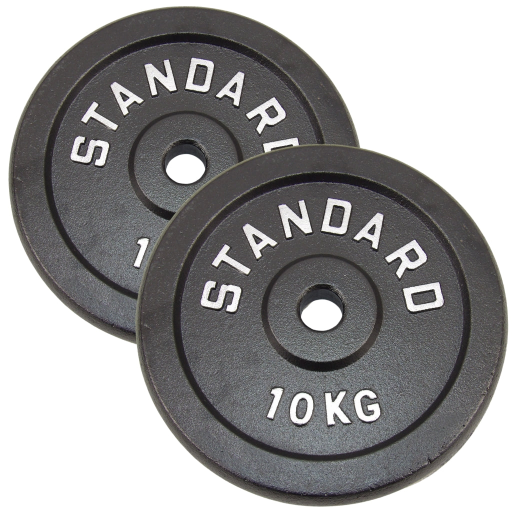 Viktskiva 10 kg, Svart metall, Ø30 mm - NORDIC POWER