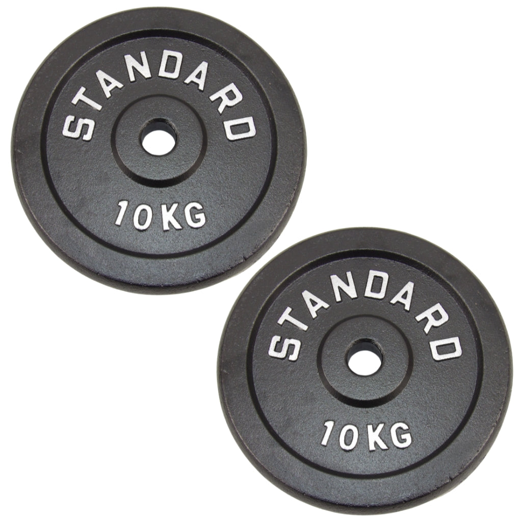 Viktskiva 10 kg, Svart metall, Ø30 mm - NORDIC POWER