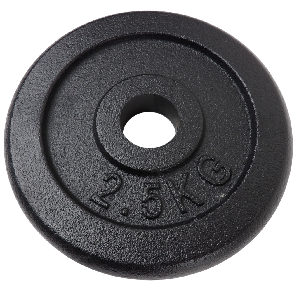 Viktskivset 2 x 2,5 kg. Svart metall, Ø30 mm - NORDIC POWER