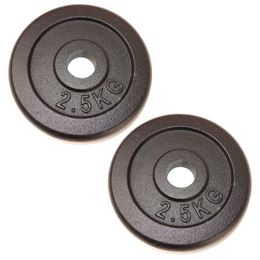 Viktskivset 2 x 2,5 kg. Svart metall, Ø30 mm - NORDIC POWER