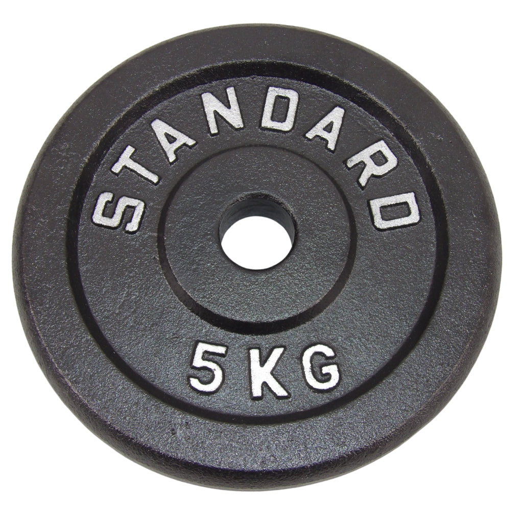 Viktskiva 5 kg, Svart metall, Ø30 mm - NORDIC POWER