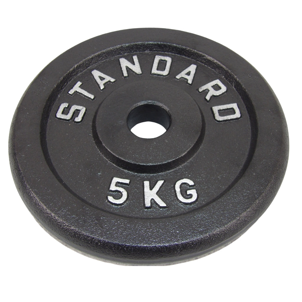 Viktskiva 5 kg, Svart metall, Ø30 mm - NORDIC POWER