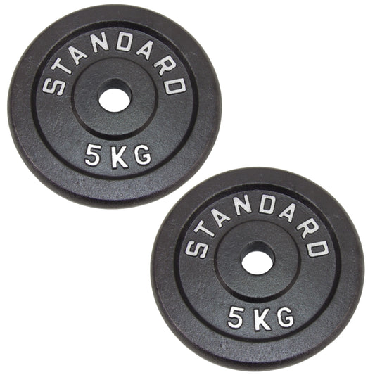 Viktskiva 5 kg, Svart metall, Ø30 mm - NORDIC POWER