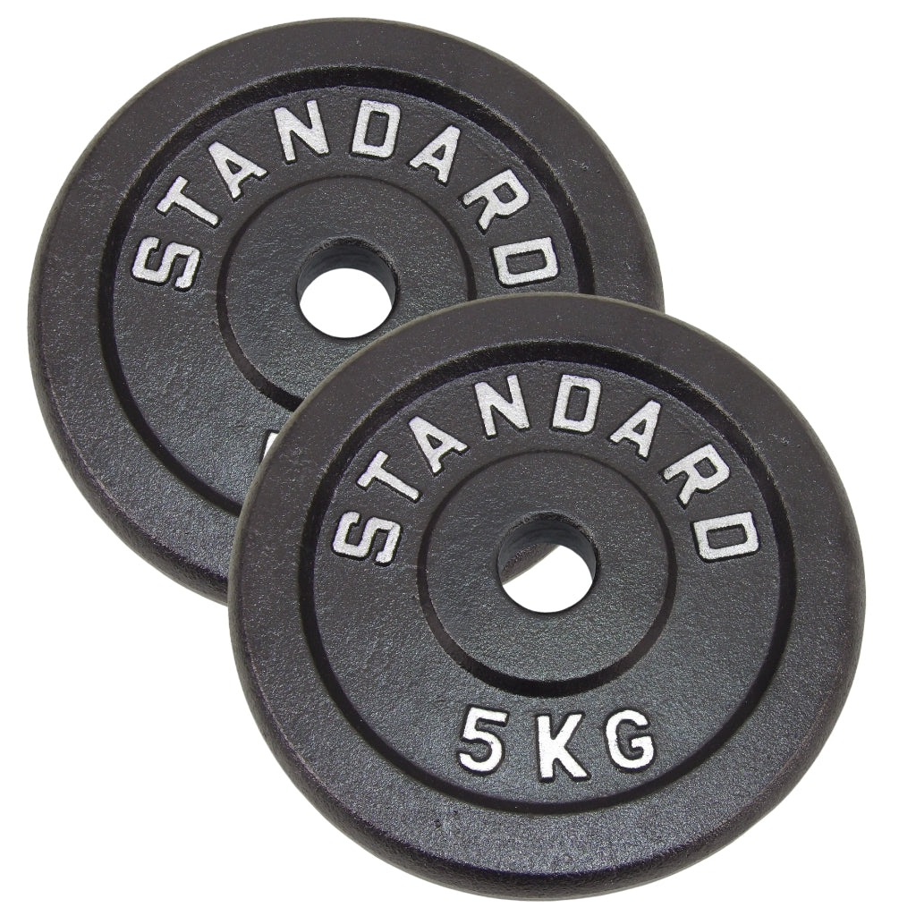 Viktskiva 5 kg, Svart metall, Ø30 mm - NORDIC POWER