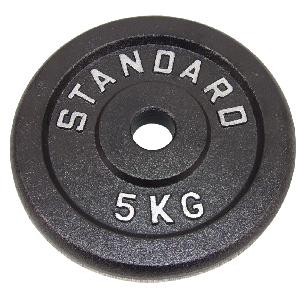 Viktskiva 5 kg, Svart metall, Ø30 mm - NORDIC POWER