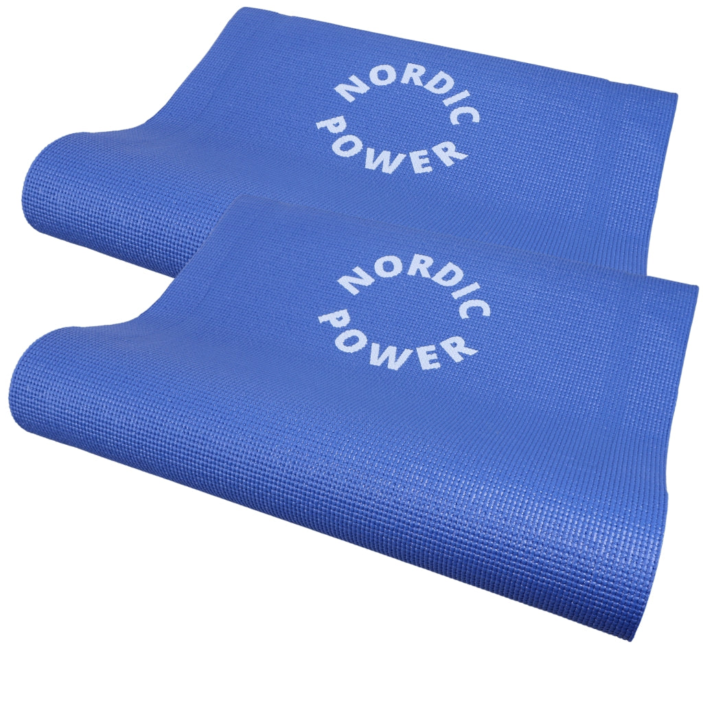 2 st. yogamatta blå 6 mm - NORDIC POWER