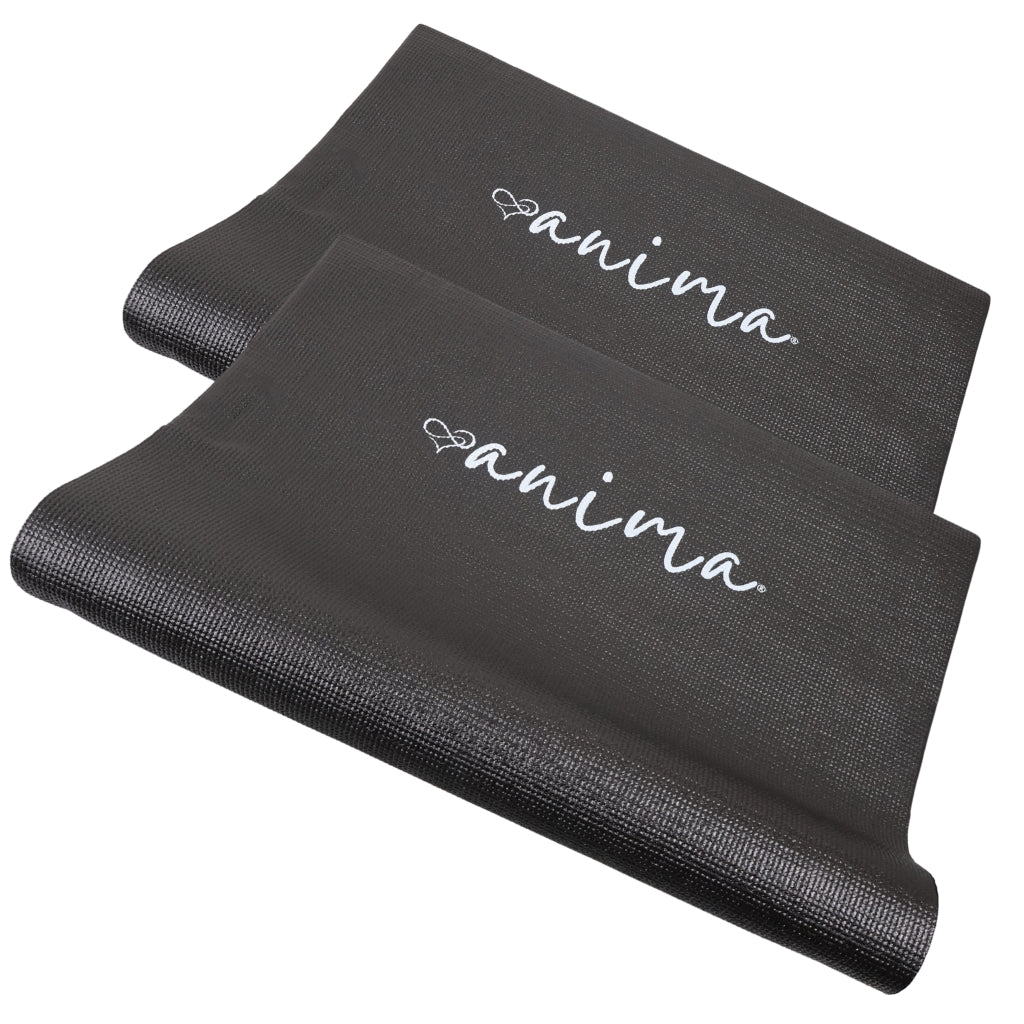 2 st. yogamatta svart 3 mm - ANIMA