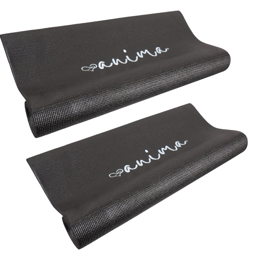 2 st. yogamatta svart 3 mm - ANIMA
