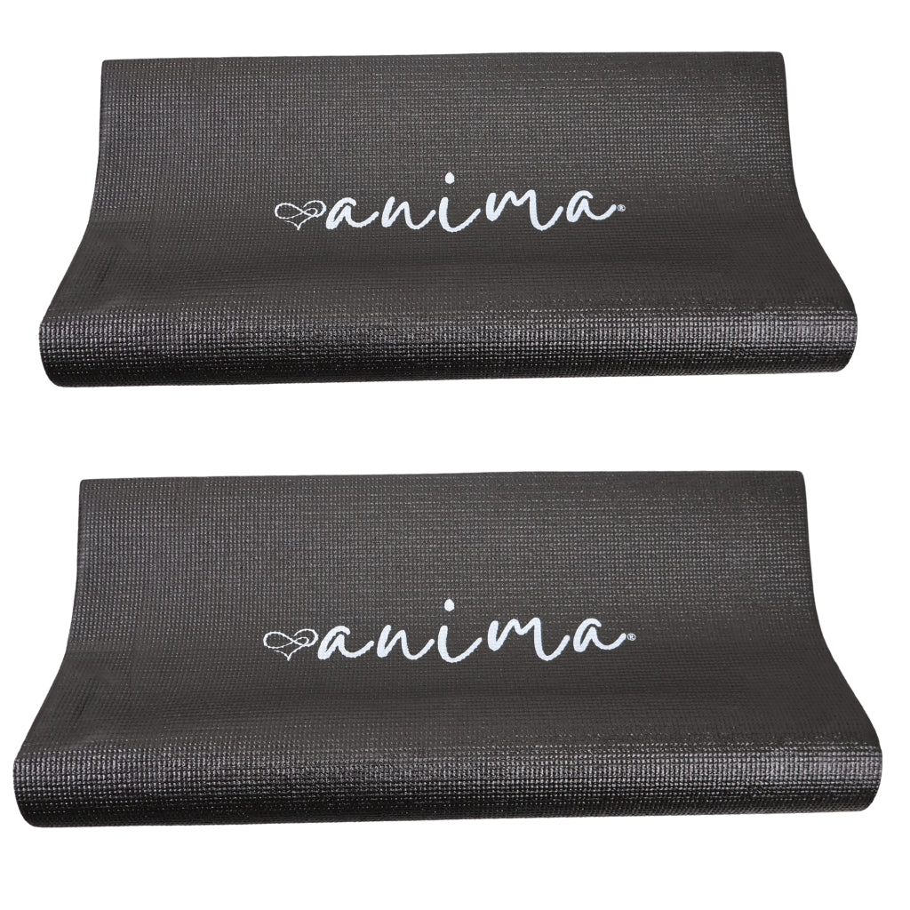 2 st. yogamatta svart 3 mm - ANIMA