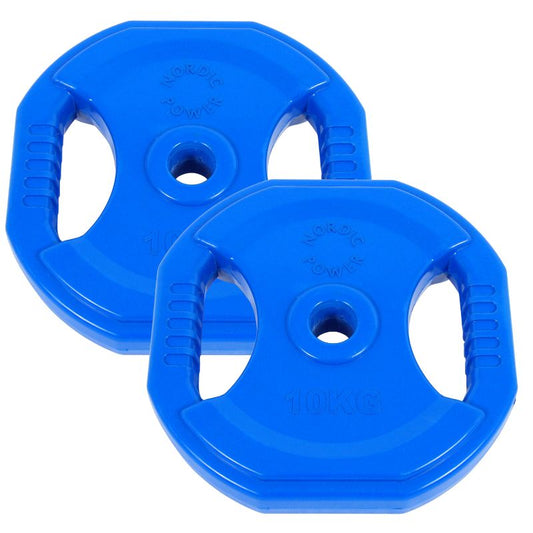 2 st. Bodypump viktskivor 10 kg. Blå, PRO, Ø30 mm - NORDIC POWER