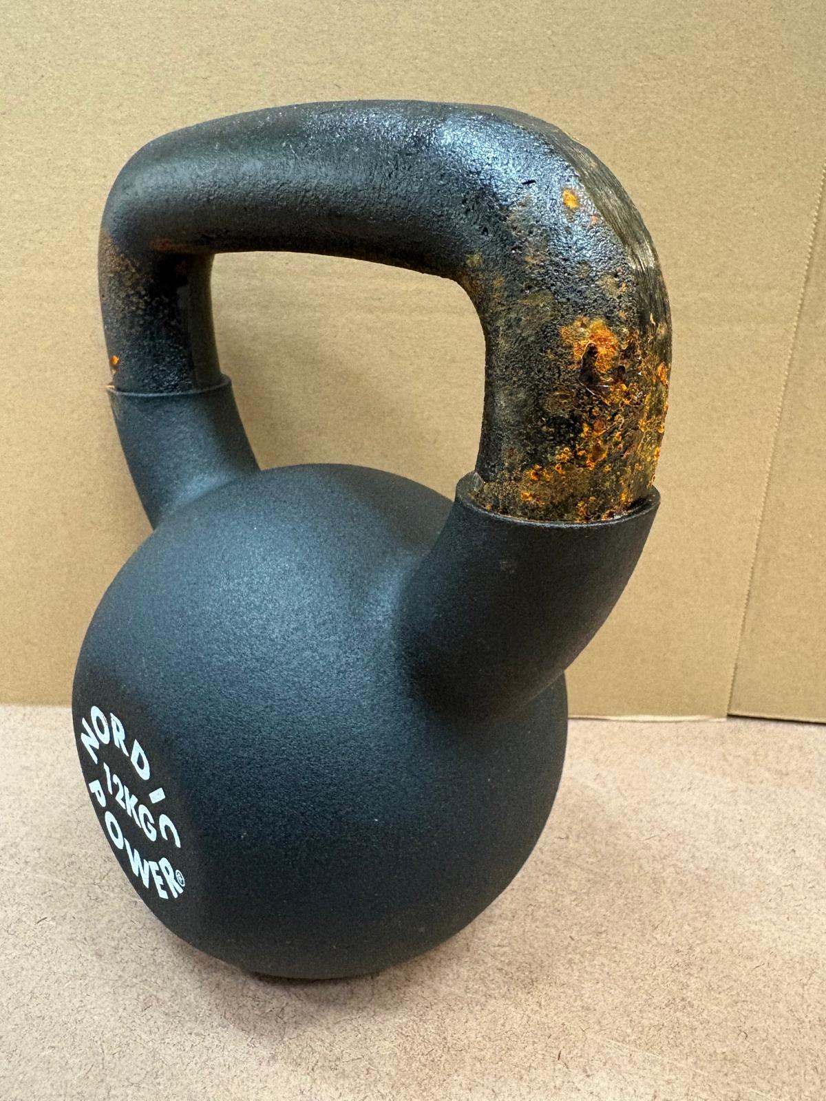 Kettlebell 14 kg. Gjutjärn och vinyl - NORDIC POWER - DEMO