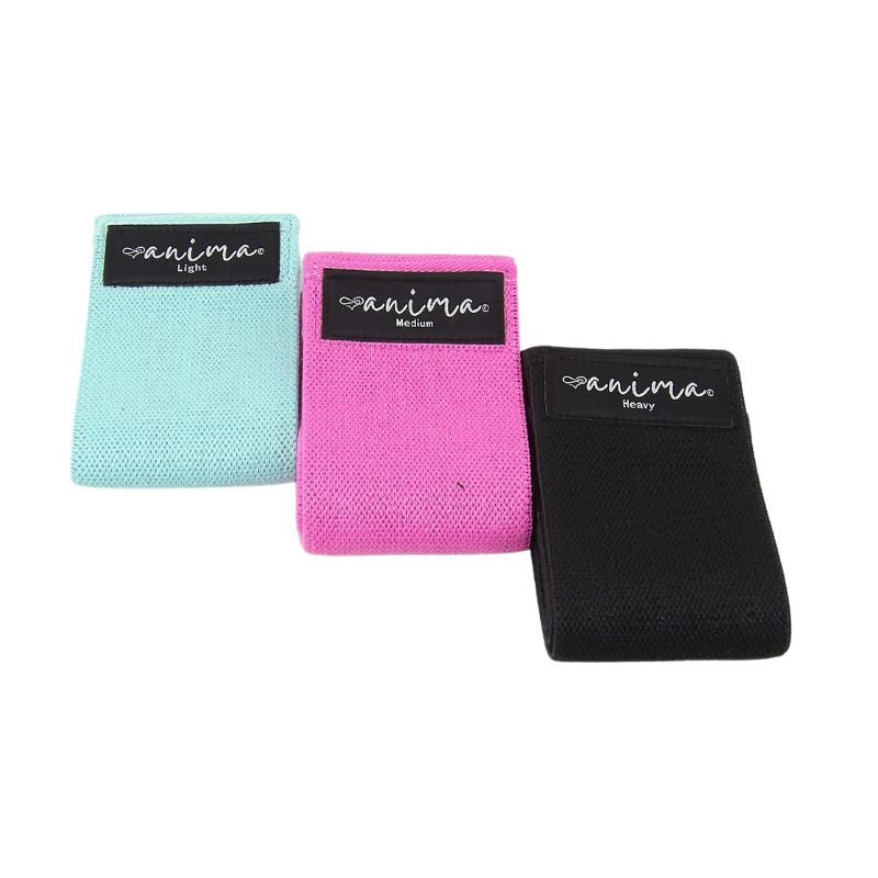 RUMPBAND 3-PACK, SVART, ROSA, TURKOS - ANIMA