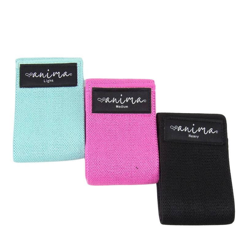 RUMPBAND 3-PACK, SVART, ROSA, TURKOS - ANIMA