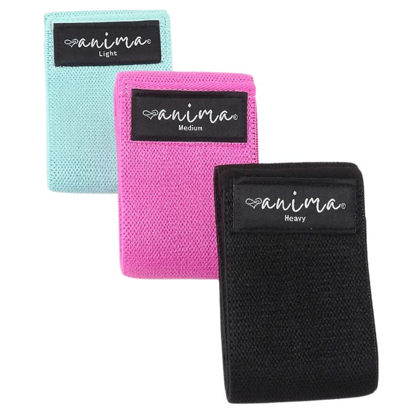RUMPBAND 3-PACK, SVART, ROSA, TURKOS - ANIMA
