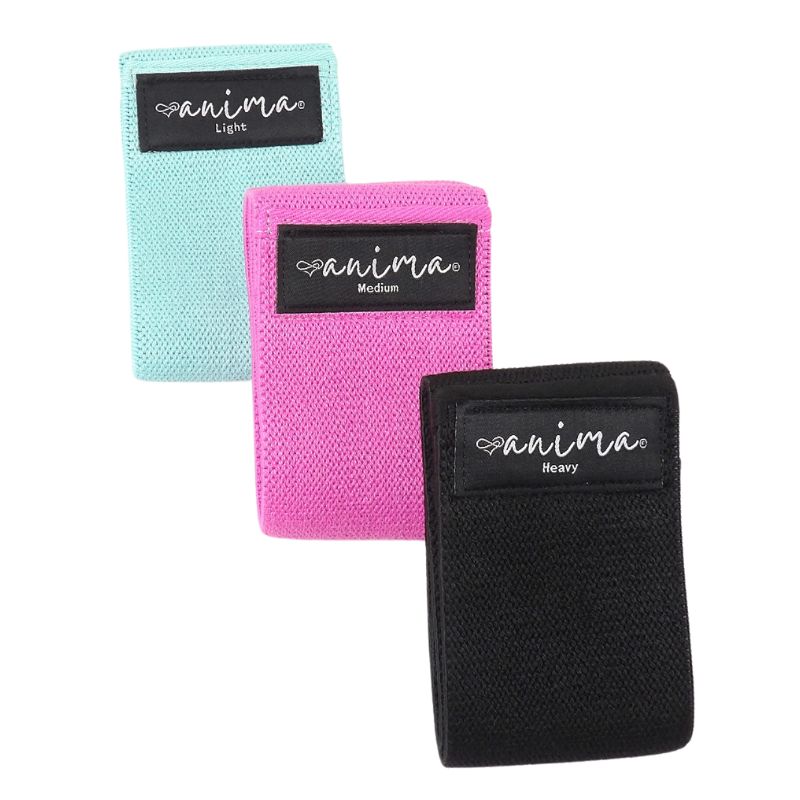 RUMPBAND 3-PACK, SVART, ROSA, TURKOS - ANIMA