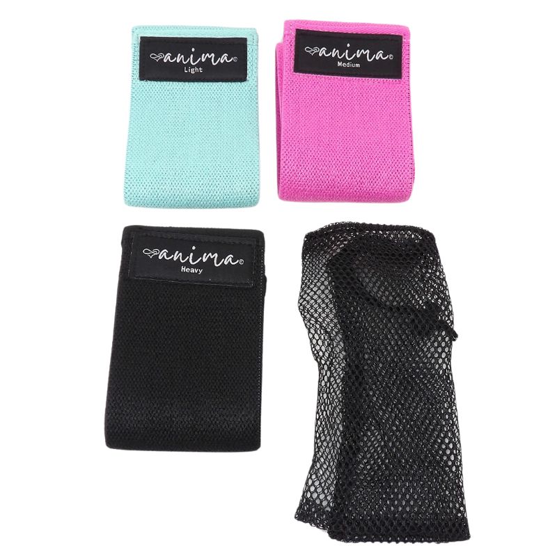 RUMPBAND 3-PACK, SVART, ROSA, TURKOS - ANIMA