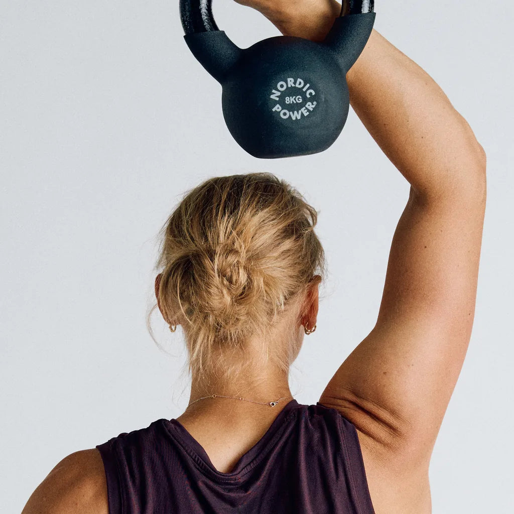 Kettlebell 8 kg. Gjutjärn och neopren - NORDIC POWER