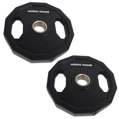 Viktskiva 10 kg. PRO, 12 hörn - NORDIC POWER - 1 styck - Ø50 mm.