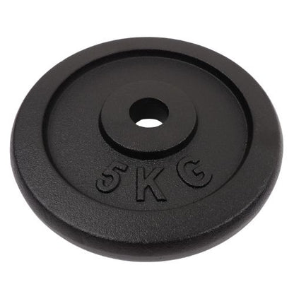 Viktskiva 5 kg, Svart metall, Ø30 mm - NORDIC POWER