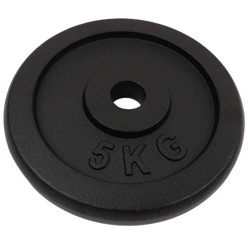 Viktskiva 5 kg, Svart metall, Ø30 mm - NORDIC POWER