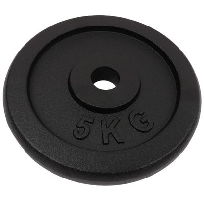 Viktskiva 5 kg, Svart metall, Ø30 mm - NORDIC POWER