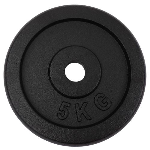 Viktskiva 5 kg, Svart metall, Ø30 mm - NORDIC POWER