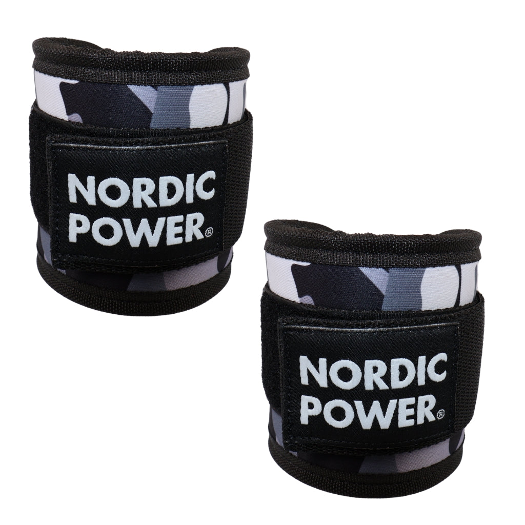 Fotledsremmar i Camo, med solida metallringar - NORDIC POWER