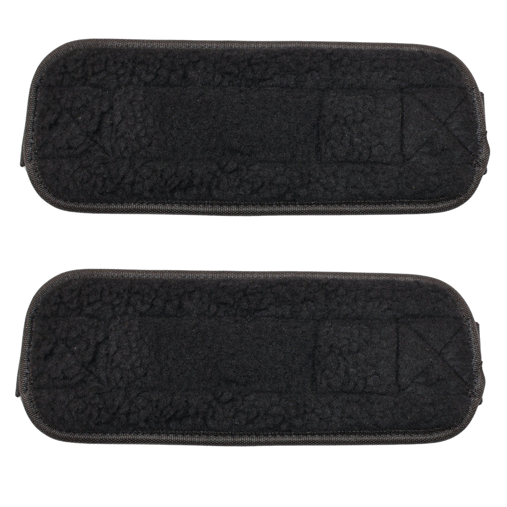 Fotledsremmar svarta med fleece och solida metallringar - NORDIC POWER