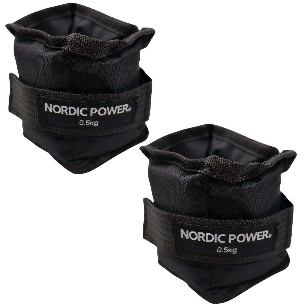 Fotledsvikter 0,5 kg. Set, svart Oxford, 2 st - NORDIC POWER