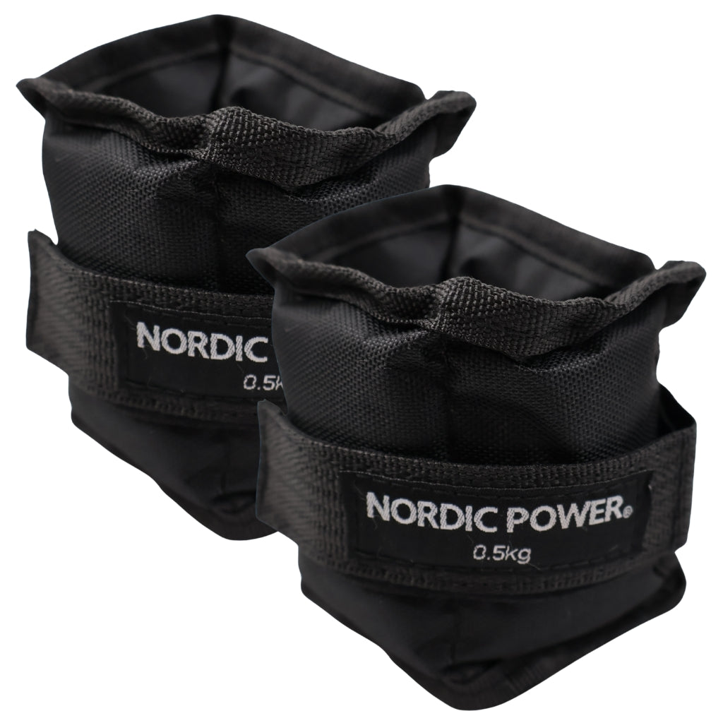 Fotledsvikter 0,5 kg. Set, svart Oxford, 2 st - NORDIC POWER
